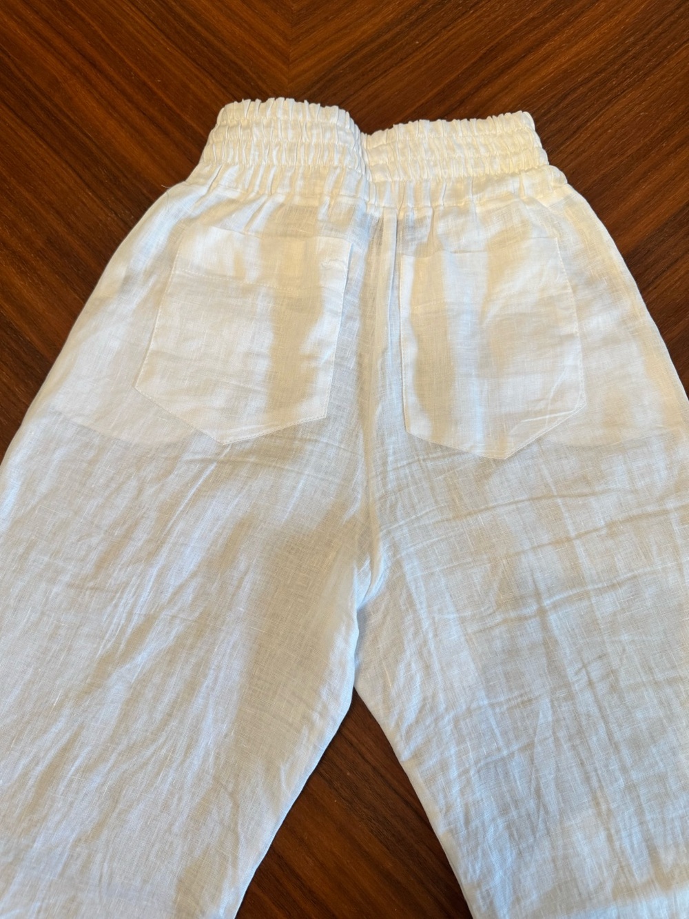 Marci Vago White Linen Resort Pants Size S - Picture 5 of 15